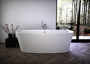 Ideal Standard freistehende Duo-Badewanne DEA m.Ablauf, 1800x800x475/610mm, Seidenweiß – Bild 5
