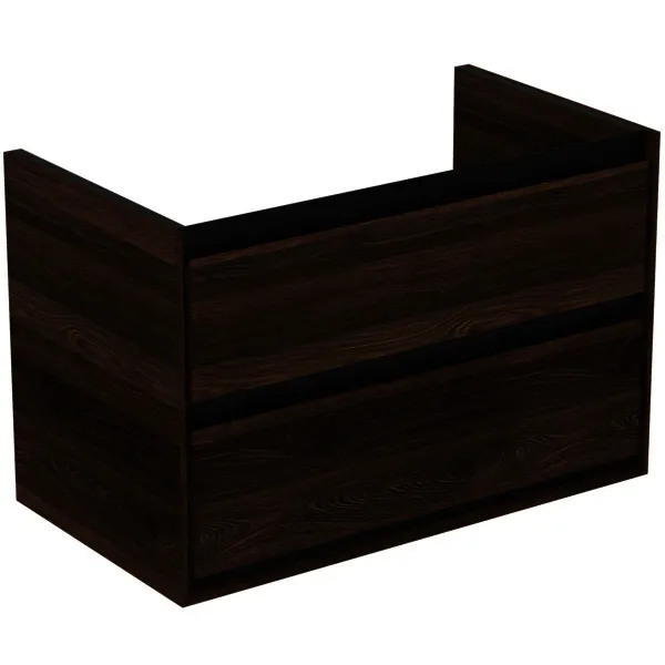 Ideal Standard MWT-Unterschrank Connect Air,2 Ausz., 800x440x517mm, Nussbaum u. Schwarz matt