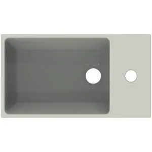 Ideal Standard Handwaschbecken Extra, 1 Hahnloch, mit Überlauf, Ablage rechts, 450x250x150mm, Weiß – Bild 3