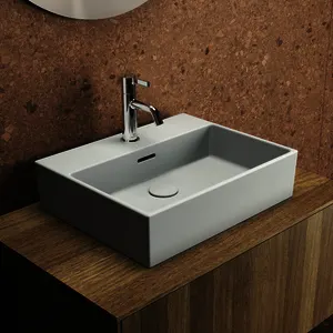 Ideal Standard Aufsatzwaschtisch Extra, 1 Hahnloch, mit Überlauf, 500x400x125mm, Weiß – Bild 5