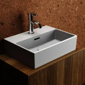 Ideal Standard Handwaschbecken Extra, 1 Hahnloch, mit Überlauf, 450x350x150mm, Weiß – Bild 5