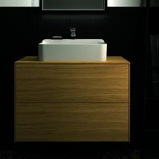 Ideal Standard Waschtisch-Unterschrank Conca, 2 Auszüge, m.mi.Ausschnitt,802x505x550mm,Eiche hell – Bild 3