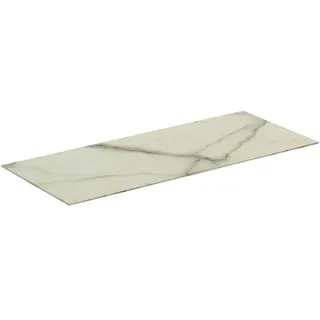 Ideal Standard Waschtischplatte Conca, aus Keramik, 1202x505x6mm, Marmor Calacatta – Bild 2