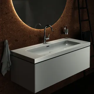 Ideal Standard Möbelwaschtisch Extra 1 Hahnloch mit Überlauf 1210x510x150mm Weiß – Bild 5