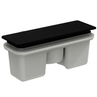 Ideal Standard Ablaufgarnitur Ultra Flat New mit Deckel Schwarz