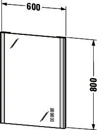 Duravit Spiegel Xsquare XS7011 Chrom 33x600x800mm – Bild 4