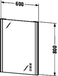 Duravit Spiegel Xsquare XS7011 Chrom 33x600x800mm – Bild 5