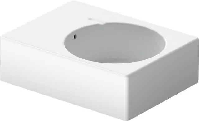 Duravit Design Classics Becken Scola 615 mm m.ÜL,m.HLB, 1 HL, Becken re., weiß