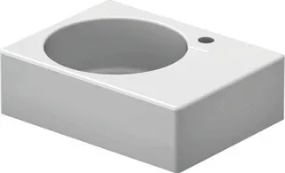 Duravit Design Classics Becken Scola 615 mm m.ÜL,m.HLB, 1 HL, Becken re., weiß – Bild 2