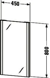 Duravit Spiegel Xsquare XS7010 Chrom 33x450x800mm – Bild 3