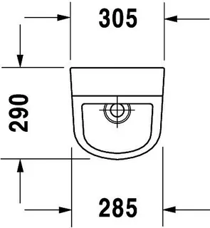 Duravit Urinal D-Code, Zulauf von hinten rimless, ohne Fliege, weiß, HYG – Bild 3