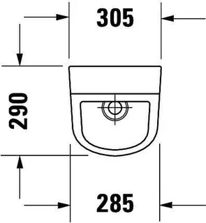 Duravit Urinal D-Code, Zulauf von hinten rimless, ohne Fliege, weiß, HYG – Bild 5