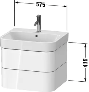 Duravit WTU wh. Happy D.2 Plus 575x415x490mm 2SK, Leinen, ohne ES – Bild 3