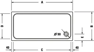 Duravit D-Code Duschwanne, 1600x900x85 mm, Weiß, Sanitäracryl – Bild 4