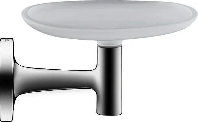 Duravit Starck T Seifenschale, Chrom, Akzentfarbe: Weiß Matt, 140x119x66 mm, :