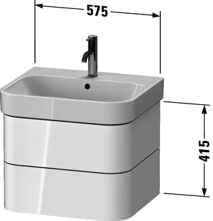 Duravit WTU wh. Happy D.2 Plus 575x415x490mm 2SK, Weiß Hochglanz, ohne ES – Bild 2