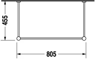 Duravit Metallkonsole Vero für 032985, höhenverstellbar, chrom – Bild 4