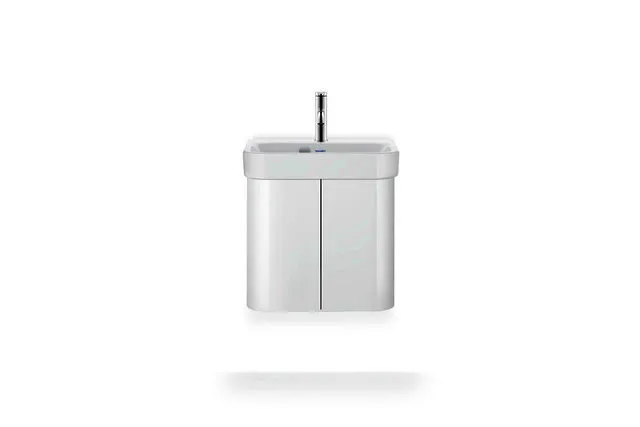 Duravit Möbel-Handwaschbecken Happy D.2 500mm mit ÜL, mit HLB, 1 HL, weiß WonderGliss