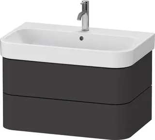Duravit WTU wh. Happy D.2 Plus 775x415x490mm 2SK, Graphit Supermatt, ohne ES – Bild 2