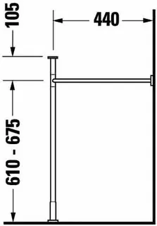 Duravit Metallkonsole Vero für 032910, höhenverstellbar, chrom – Bild 5