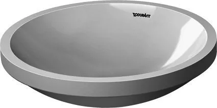 Duravit Einbauwaschtisch Architec 420 mm EB v.u.,o.ÜL,o.HLB,u.glasiert,weiß