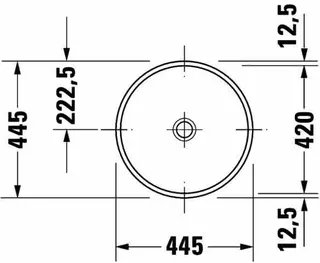Duravit Einbauwaschtisch Architec 420 mm EB v.u.,o.ÜL,o.HLB,u.glasiert,weiß – Bild 2