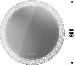 Duravit Icon Spiegel HappyD2+,m.Bel. 900x900x47mm,Dekor Lichtfeld g. – Bild 2