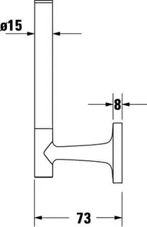 Duravit Starck T Ersatzrollenhalter, Chrom, 50x73x152 – Bild 3