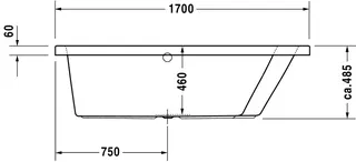 Duravit Whirlwanne Paiova 1700x1000mm, weiß Einbauversion,Ecke re.Air-System – Bild 4