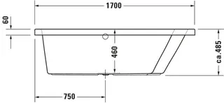 Duravit Whirlwanne Paiova 1700x1000mm, weiß Einbauversion,Ecke re.Air-System – Bild 5