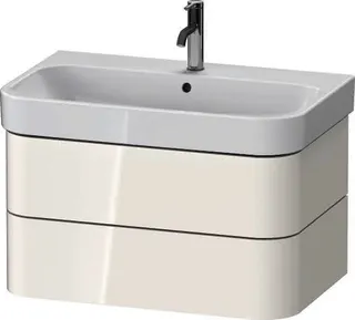DU WTU wh. Happy D.2 Plus 775x415x490mm 2SK, Weiß Hochglanz, ohne ES