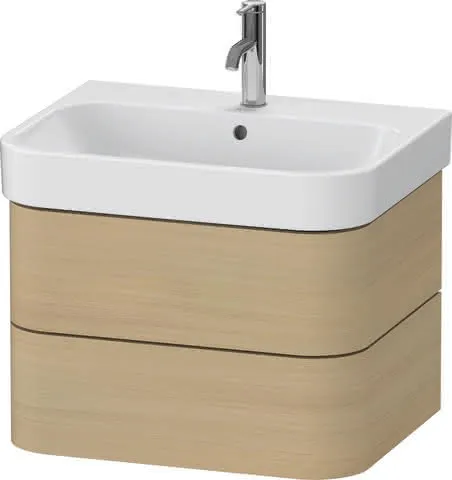 Duravit WTU wh. Happy D.2 Plus 625x415x490mm 2SK, Mediterrane Eiche, ohne ES