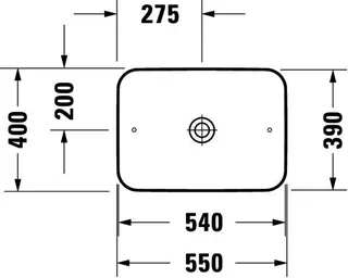 Duravit Aufsatzbecken Cape Cod 550mm Weiß Seidenmatt, o.ÜL, o.HLB – Bild 4