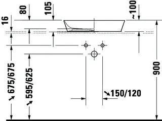Duravit Aufsatzbecken Cape Cod 550mm Weiß Seidenmatt, o.ÜL, o.HLB – Bild 5