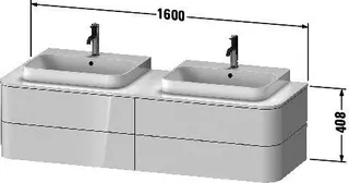Duravit Happy D.2+ KWTU wh, hrb, 1600x550x408mm, ws smt DSHP, 4SK, f. 2AS – Bild 2