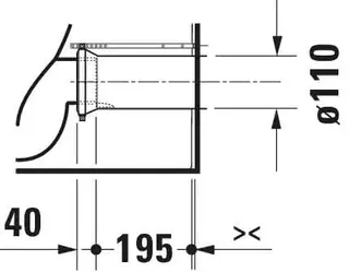 Duravit Stand WC für Kombination ME by Starck 650mm, weiß, Tiefspüler, rimmless – Bild 4