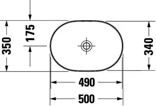 Duravit Aufsatzbecken Luv 500x350mm geschliffen, o.ÜL, o.HLB, weiß – Bild 5