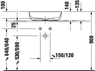 Duravit Aufsatzbecken Luv 500x350mm geschl.,o.ÜL,o.HLB,weiß/weiß sdm.,WGL – Bild 4