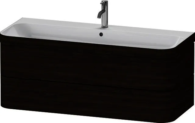 Duravit WTU m. Happy D.2 Plus 480x1175x490mm 2 Schubk., 1 HL, Nussbaum gebürstet