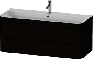 DU WTU m. Happy D.2 Plus 480x1175x490mm 2 Schubk., 1 HL, Nussbaum gebürstet