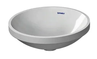Duravit Einbauwaschtisch Architec 375 mm EB v.u.,o.ÜL,o.HLB,u.glasiert,weiß