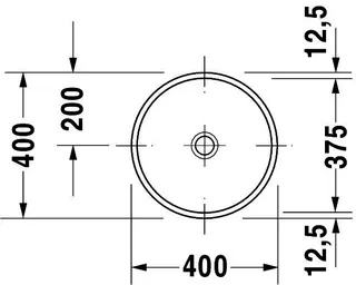 Duravit Einbauwaschtisch Architec 375 mm EB v.u.,o.ÜL,o.HLB,u.glasiert,weiß – Bild 2