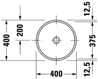 Duravit Einbauwaschtisch Architec 375 mm EB v.u.,o.ÜL,o.HLB,u.glasiert,weiß – Bild 4