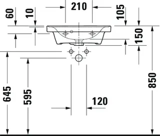 Duravit Handwaschbecken D-Neo wandh. 500mm weiß hochglanz – Bild 4