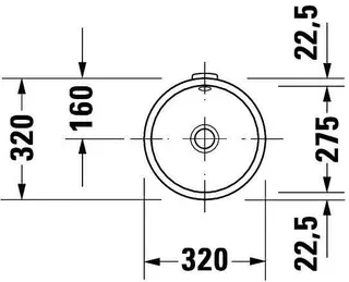 Duravit Einbauwaschtisch Architec 275 mm EB v.u.,m.ÜL,o.HLB,u.glasiert,weiß – Bild 3