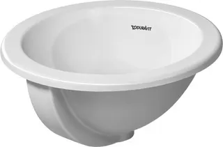 Duravit Einbauwaschtisch Architec 400 mm EB v.ob.,m.ÜL,o.HLB,u.glasiert,weiß