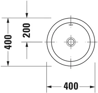 Duravit Einbauwaschtisch Architec 400 mm EB v.ob.,m.ÜL,o.HLB,u.glasiert,weiß – Bild 4