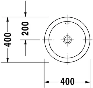 Duravit Einbauwaschtisch Architec 400 mm EB v.ob.,m.ÜL,o.HLB,u.glasiert,weiß – Bild 5