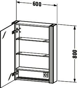 Duravit SPS XSquare m.Bel. 800x600x155 Betongrau Matt, TA r. ohne ES – Bild 2
