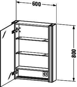 Duravit SPS XSquare m.Bel. 800x600x155 Betongrau Matt, TA r. ohne ES – Bild 3